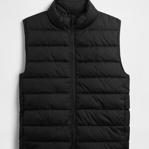 NEW! GAP Men's Relaxed Black Puffer Vest